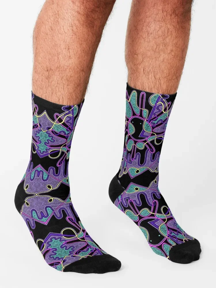 Sunface-Chaussettes de rugby colorées pour hommes et femmes, cadeaux d'Halloween, chaussettes de luxe