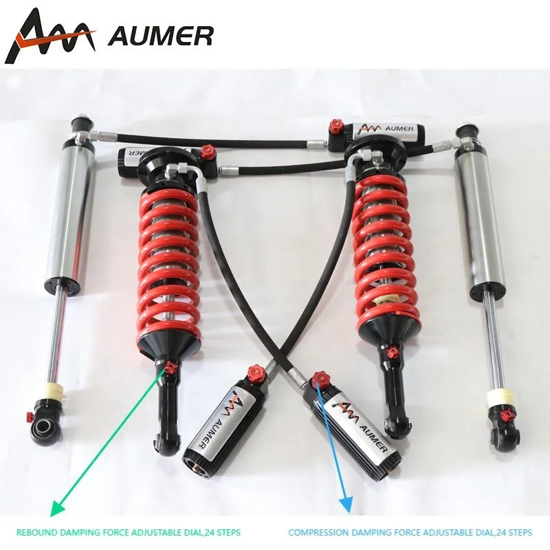 Aumer Off Road Rebound Compression Adj. Shock Absorber Lift Suspension Kit for Lexus GX460 GX470 Prado120 150 FJ Cruiser