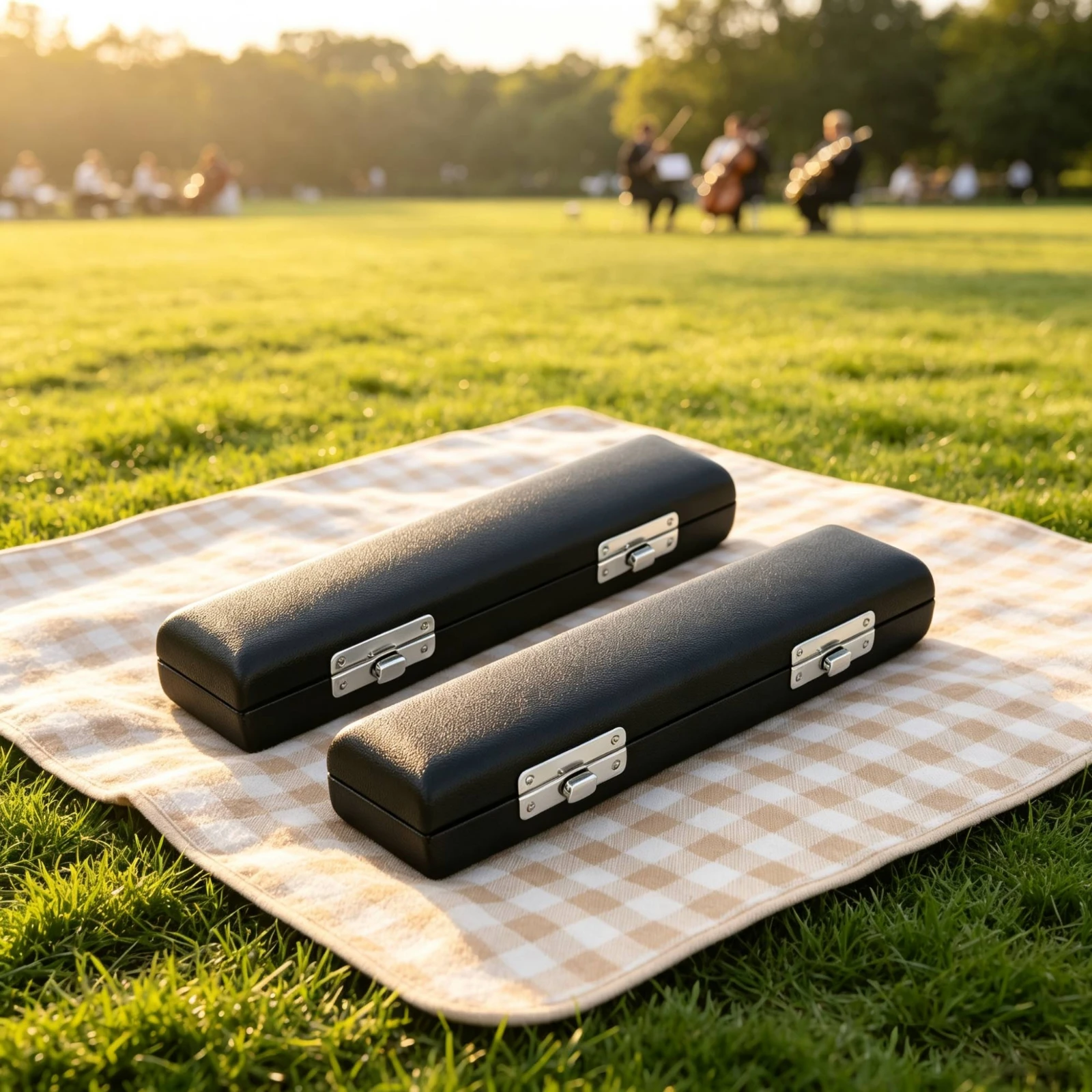 2 Pieces Piccolo Case Slim Piccolo Case with Soft Soft Padding Hard Shell Padded for Flutists, Travel, Rehearsal