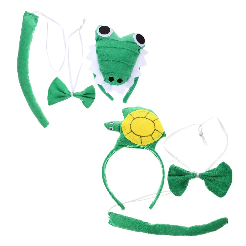 

Turtle Suit Animal Costume Bowtie Carnival Accessories Dress up Prop Cartoon Headband Halloween Cosplay Role Play Set
