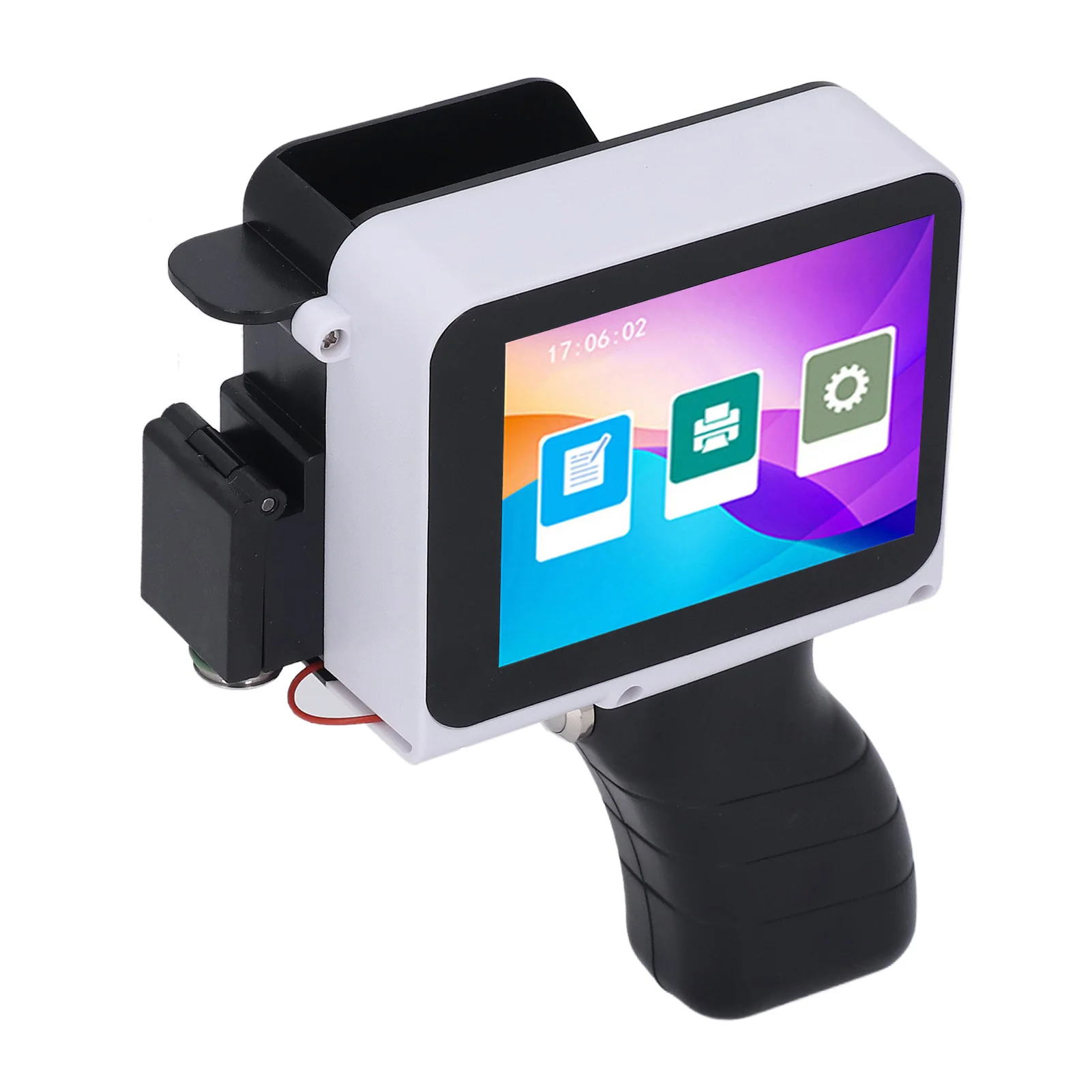 Handheld Mini Printer Portable 12.7mm Inkjet Printer Barcode Date Label Printer Accuracy 1-3 Lines 300-600DPI Adjustable