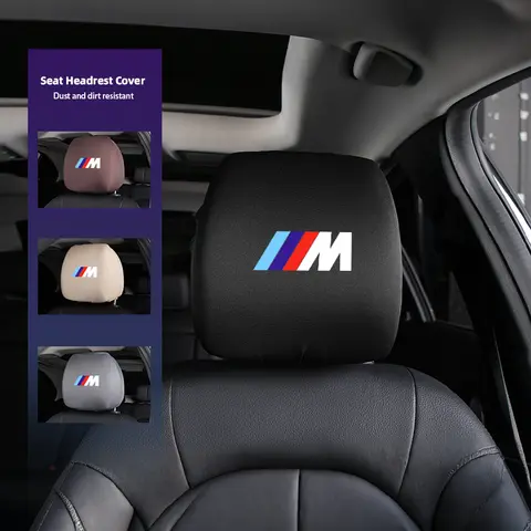 BMW 1 3 5 시리즈 X1 X4 X5 X7 G20 G38 F20 F39 F48 E46 E60 E36용 카시트 헤드레스트 커버 목받침 보호 케이스 액세서리