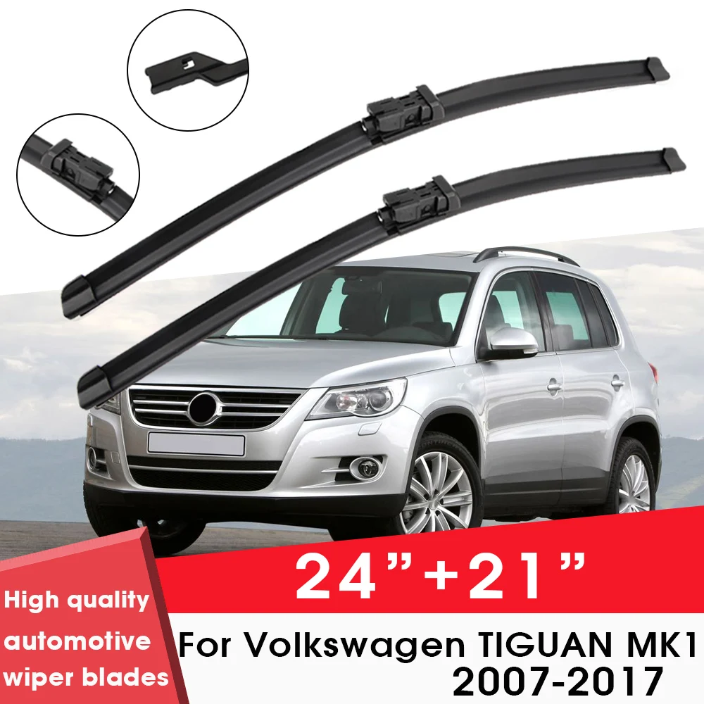 

Car Wiper Blade Blades For Volkswagen TIGUAN MK1 2007-2017 24"+21" Windshield Windscreen Clean Rubber Silicon Cars Wipers