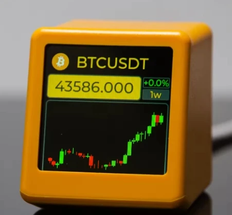 GeekMagic NerdMiner BitCoin Cryptocurrency,Stocks,Futures,Currency Exchange Rate,Price Tracker Ticker,Time Clock Weather Display