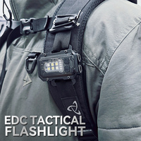 EDC Tactical Flashlight Portable Mini Light Outdoor Camping Hiking Tools Molle 25mm Backpack Strap Clip USB Rechargeable