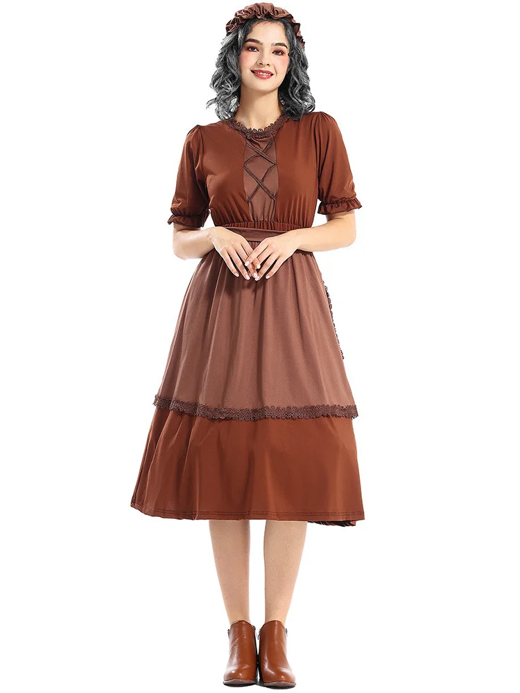 

Хэллоуин Средневековый иpa Волк има Забавный костюм для выступлений Фея T Play Одевание наряд для взрослых Мужчин Женщин ly