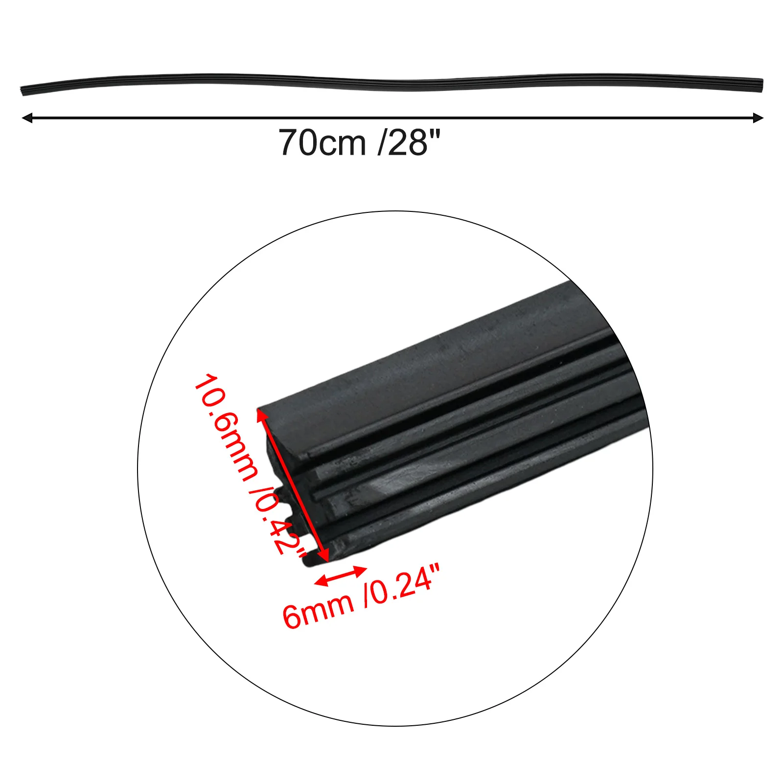 Windscreen Rubber Wiper Blade Refills Compatible with Most Cars Comes in a Pack of Four Each Measuring 28 Inches