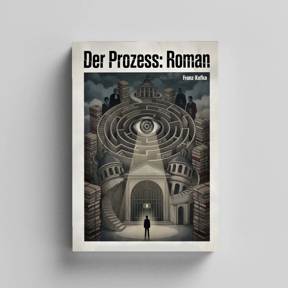 Der Prozess (The Trial) by Franz Kafka, German Language Edition, Classic Absurdist and Existential Novel
