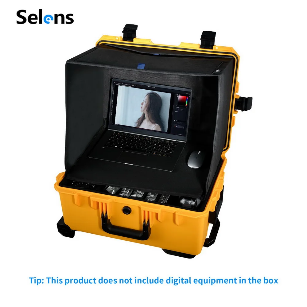 Selens SHP2_SE5129-S-Y Padded Dividers WaterProof Dry Lockable Hard Shell Camera Box Protection Case for Photography Equipment