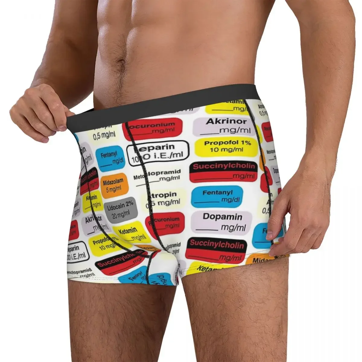 Boxer Underpants Shorts Anesthesia Medication Panties Male Breathable Underwear for Homme Man Boyfriend Gifts