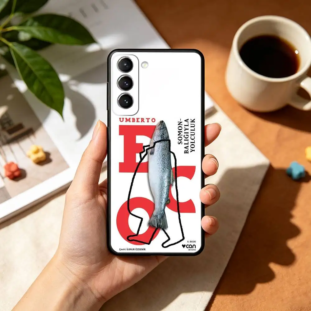 F-Fish Funny Sardines  Phone Case For Samsung S26,S25,S24,S23,S22,S21,S30,Ultra,Plus,Fe,Lite,Note,10,Black Cover