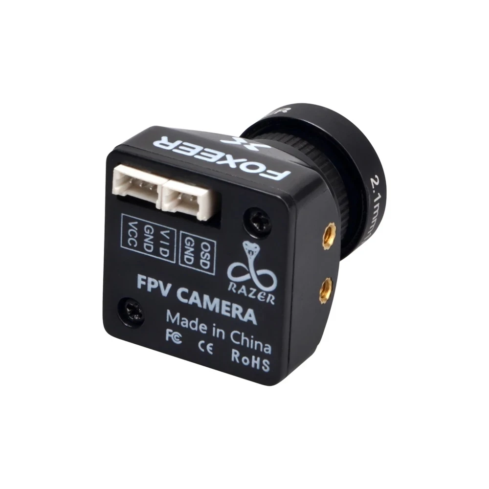 Foxeer Razer Mini V2 HD 5MP 2.1mm M12 1200TVL PAL NTSC Switchable 4ms Latency 22X22mm FPV Camera 2-6S for FPV Racing Drone DIY