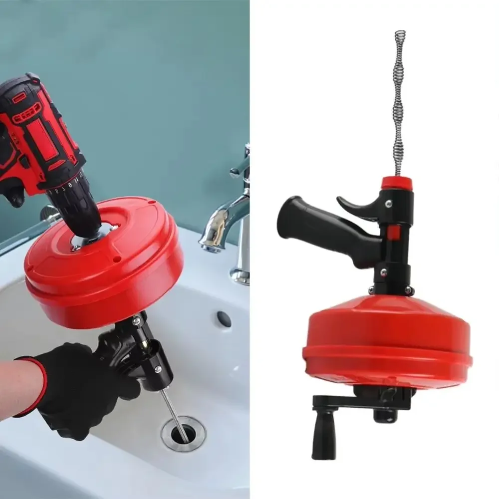 professional-drain-snake-auger-flexible-plumbing-length-drain-clog-remover-quickly-manual-electric-pipe-dredging-machine