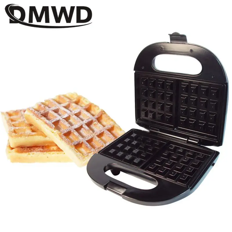 Non-stock Waffle Maker Double-side Instant heating Sandwich Iron muffin Multifunctional Breakfast maker Bubble Egg Cake machine