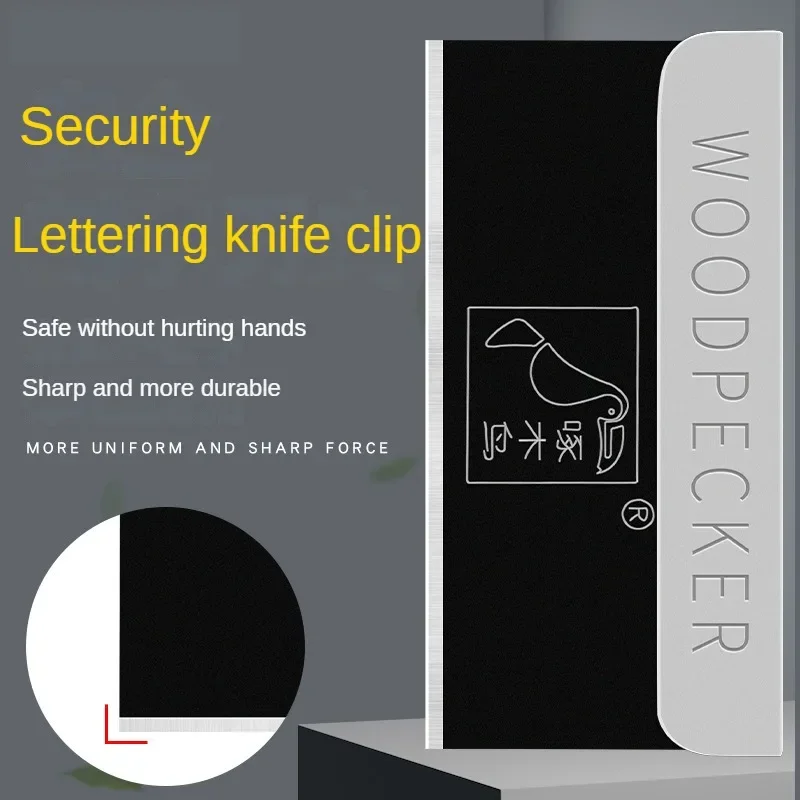 Woodpecker 0.28mm Single Side Safety Blade For Phone Screen Glass Deglue Dismantling Cutting Trimming Repair Foot