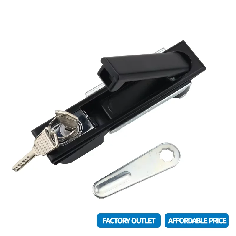 

Замок из цинкового сплава, черный, плоский, подходит для распределительных щитов, промышленного оборудования, электрических коробок