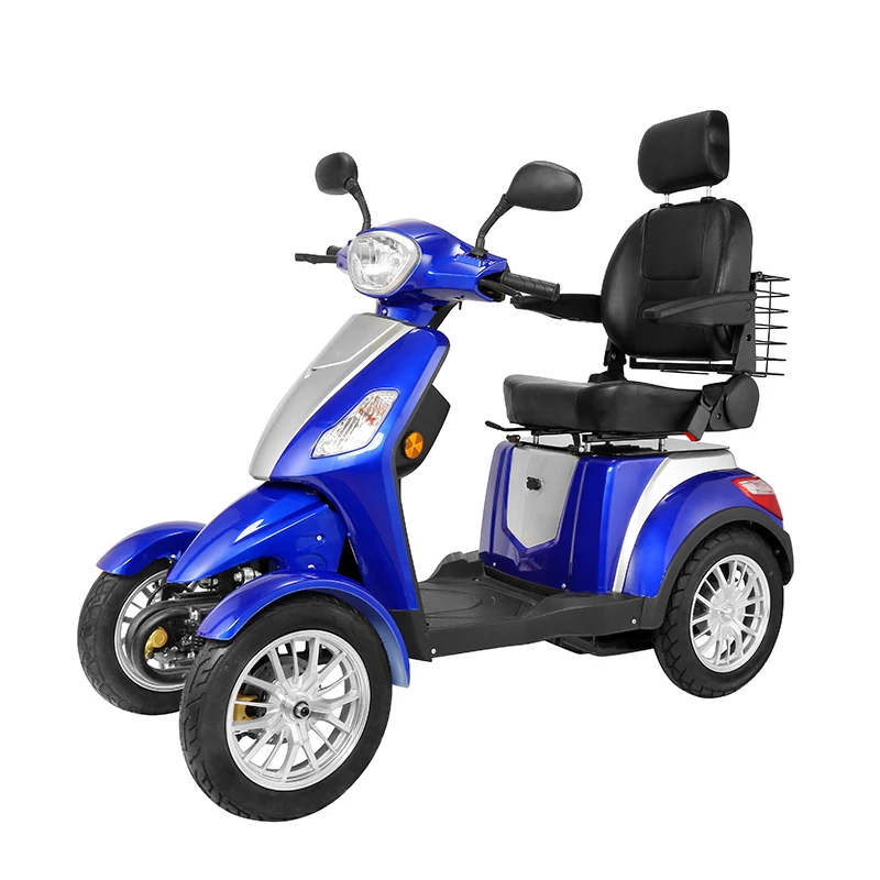 

Ce 500w Four-wheeled Electric Scooter For The Elderly Double Battery Motorcycle Electromagnetic Brake Electric Mobility Scooter