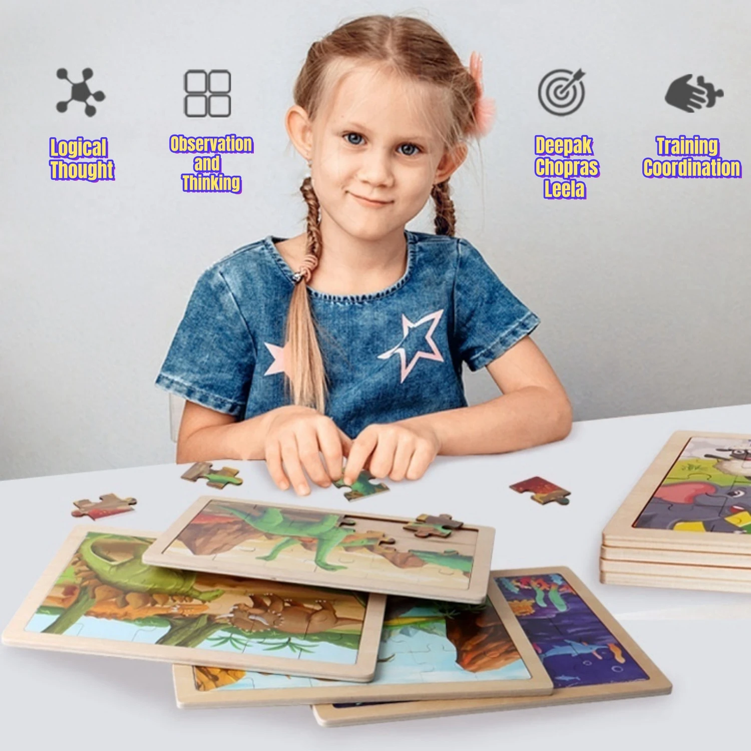 24 قطعة ألغاز الصور المقطوعة لوحات دعابة لودر أطفال بالريموت كنترول مواقع البناء عالم المحيط ، حديقة الحيوان الأطفال التنوير ، هدايا الحفلات #3