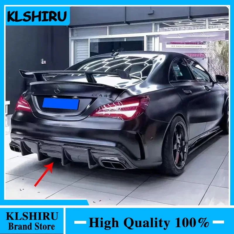 Real Carbon Fiber Rear Bumper Lip Diffuser For Mercedes Benz CLA Class W117 CLA200 CLA250 CLA260 CLA45 2013-2019 Car Styling