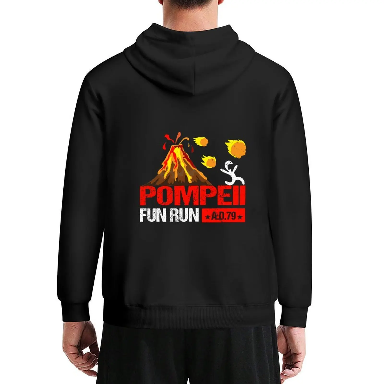 Pompeii Fun Run 79 AD Retro Vintage Hoodie ملابس رجالي ملابس أنيمي ملابس جمالية بدلة رياضية