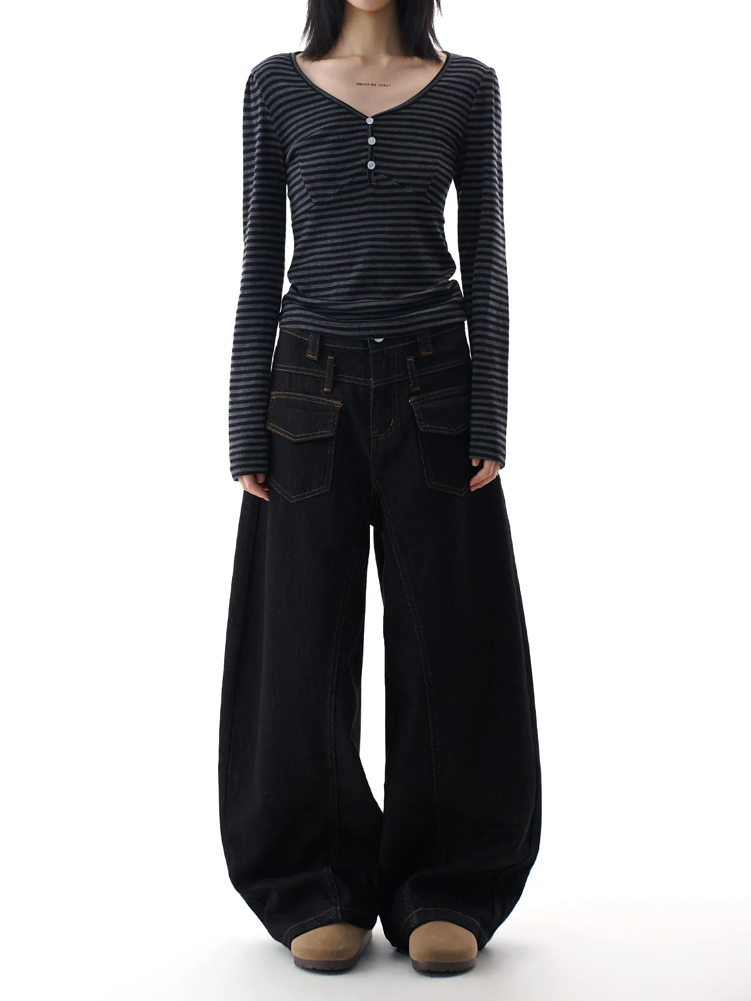 

American Retro Cleanfit Wide Leg Jeans Women Loose Fit Spring New Sle Knife Denim Pants Casual Versatile Deep Blue