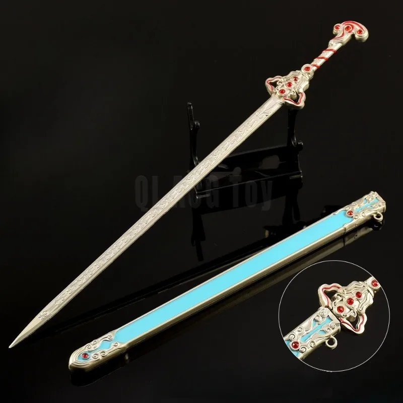 Espada Lingxu de armas frías de 30cm, espada famosa, periféricos de Anime chino, modelo de Metal fresco, accesorio de espada, juguete de colección de adornos