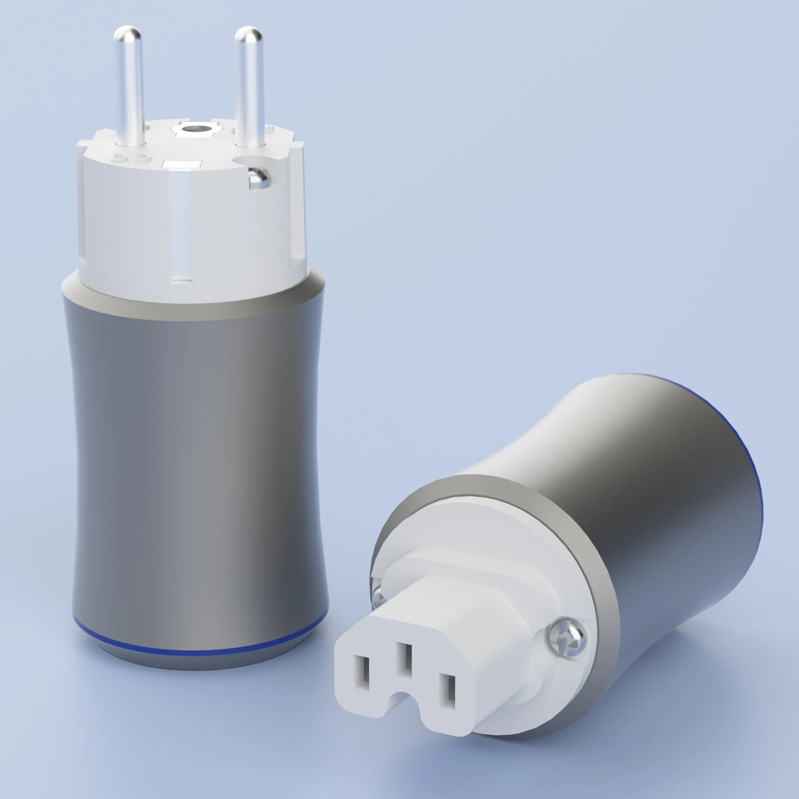 Monosaudio Pure Silver Power Adapter Netzstecker HiFi Audio EU/US Netzadapter CRYO -196 ° Für über 72 Stunden eingefroren, solider Silber-PIN 3