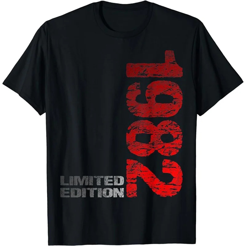 Made In 1982 Born Graphic T Shirt for Men Clothing Vintage Men\'s 40th Birthday Gifts T-Shirt Retro Fashion Streetwear Tee Shirts