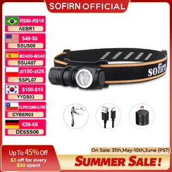 Sofirn HS10 USB C oplaadbare mini 16340 koplamp 1100lm TN-3535 90CRI hoekzaklamp TIR-optiek met magneetstaart 2 groepen