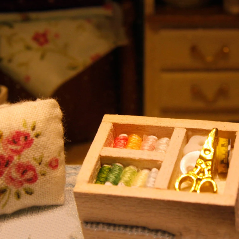 DIY Wooden Dollhouse Miniature With Furniture Kit Chocolate Coffee Shop Doll Houses Assemble Toys for Children Christmas Gift