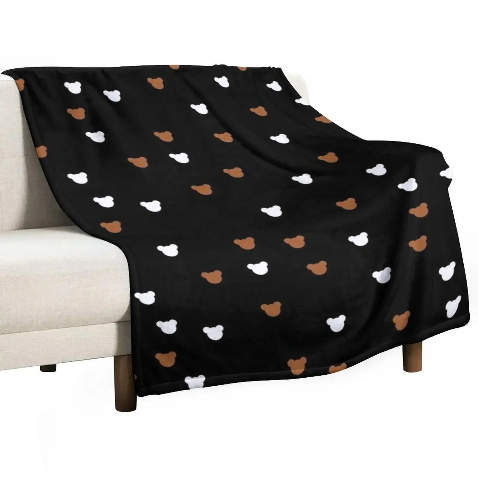 milk and mocha,black Throw Blanket Soft Big Soft Beds Blankets