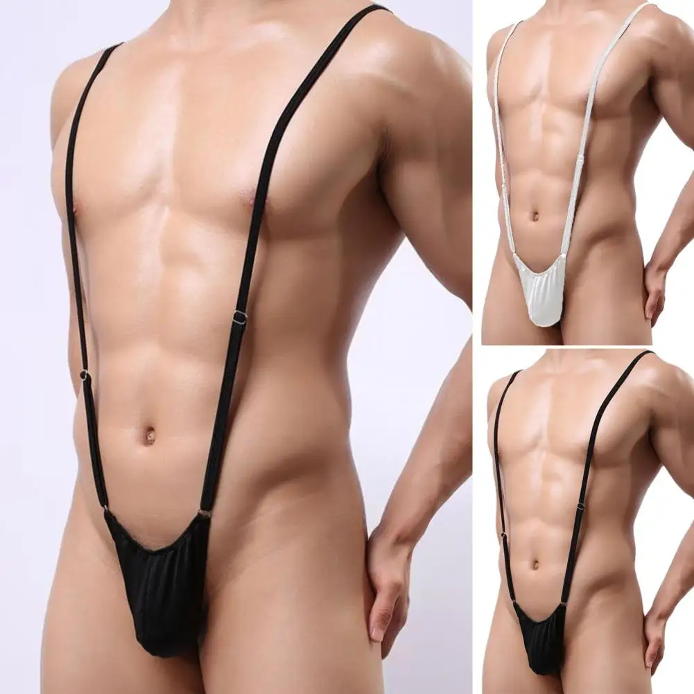 U Convex Bag Thong Men's Sexy Thong Underwear Halter Neck Strap Design U Convex Pouch Seamless Breathable Panties for Comfort