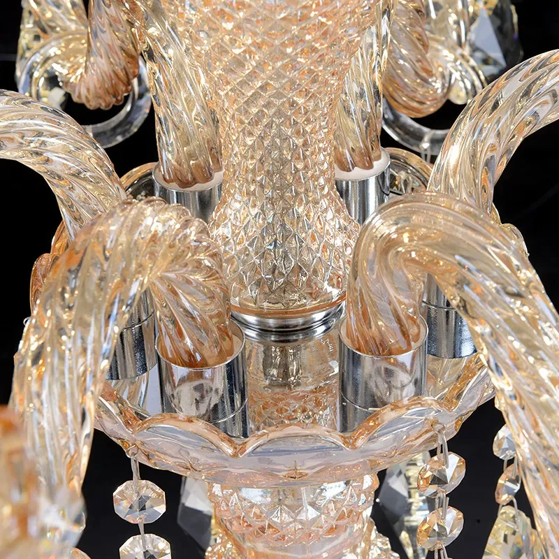 for European Simple Modern Desk Lamp Creative Warm Crystal Bedside Lamp for Bedroom Wedding Room Hotel Study