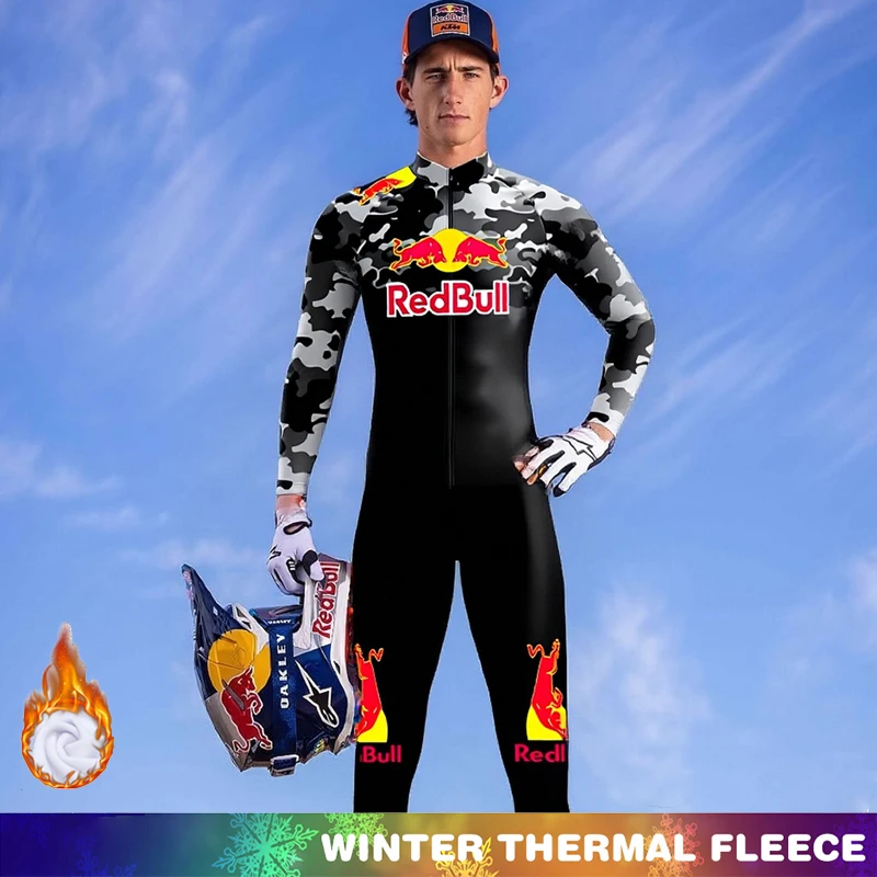 

Thermal Jersey Cycling Mtb Clothing Men Red Bull Winter Fleece Bib Retro Man Set Men's Outfit Maillot Clothes 2025 Suit Mens