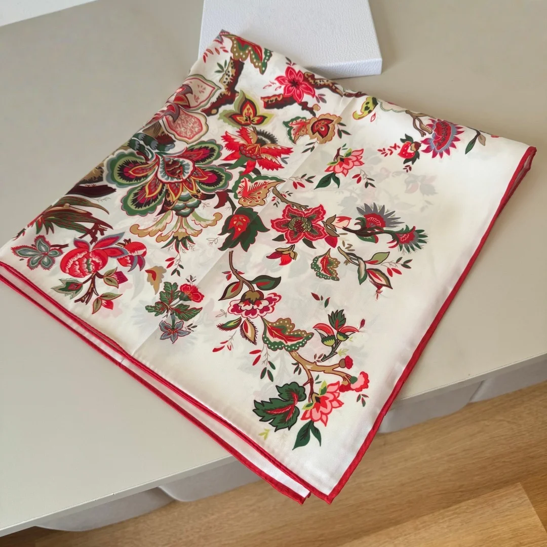 luxury-women's-square-scarf-fragrant-floral-print-silk-scarf-versatile-decorative-necklace-stylish-shawl-scarf-headscarf-gifts