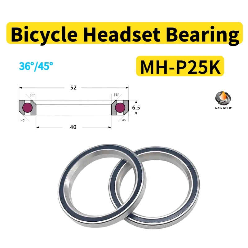 MH-P25K ACB4052/ ACB25K Angular Contact Ball Bearing 36° 45° 40x52x6.5mm High Precision Bearing for Headset Machinery Parts