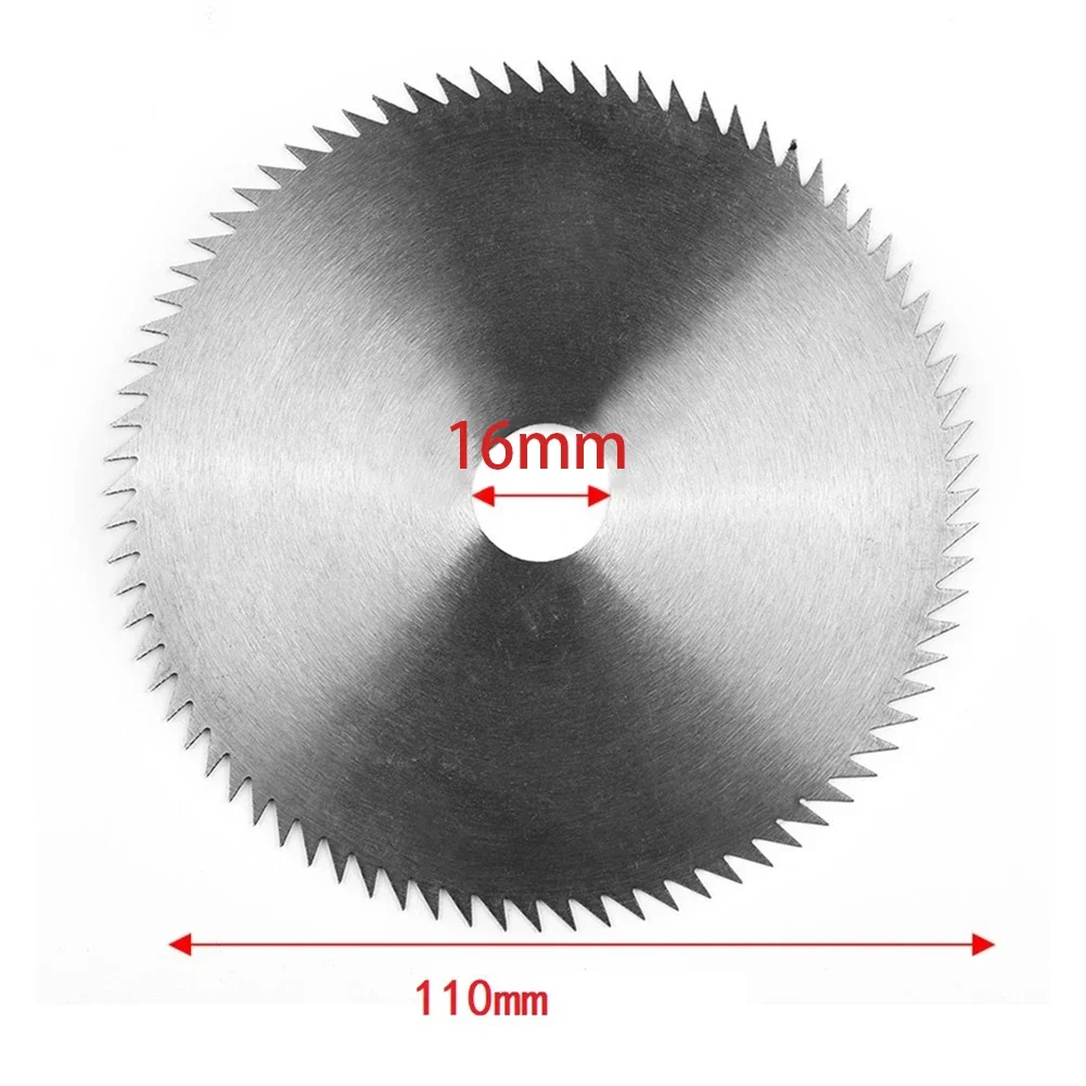 Lâmina de serra circular 75 dentes, 110mm, 16 ou 20mm, para madeira e plástico, ferramenta rotativa