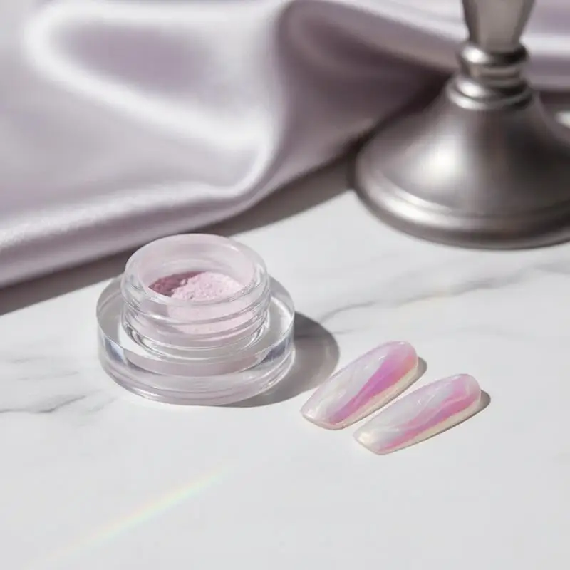 Macaron Mermaid Magic Mirror Nail Powder 1Pcs Air Cushion Neon Effect for Professional Home Salon Manicure