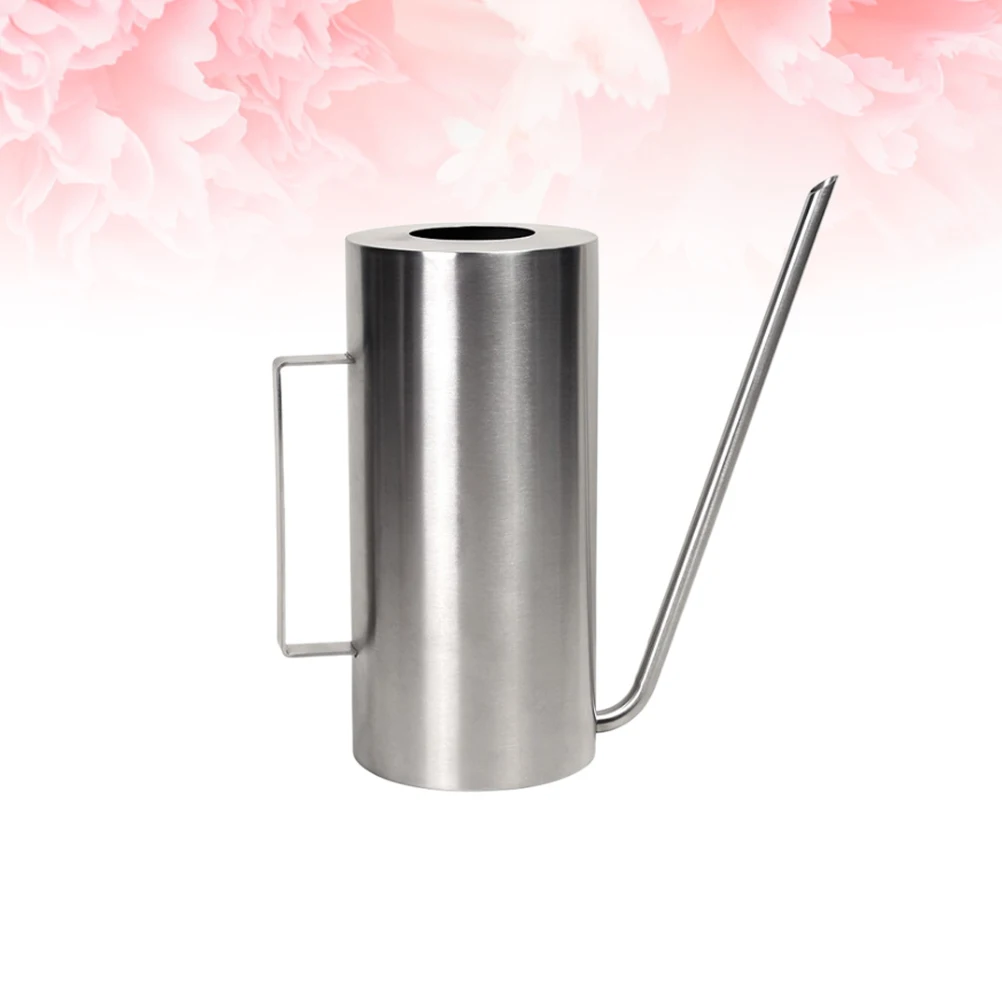 

1pc Stainless Steel Watering Can Large Capacity Lightweight Outdoor Garden Tool For Plants Flowers Succulents Metal Kettle