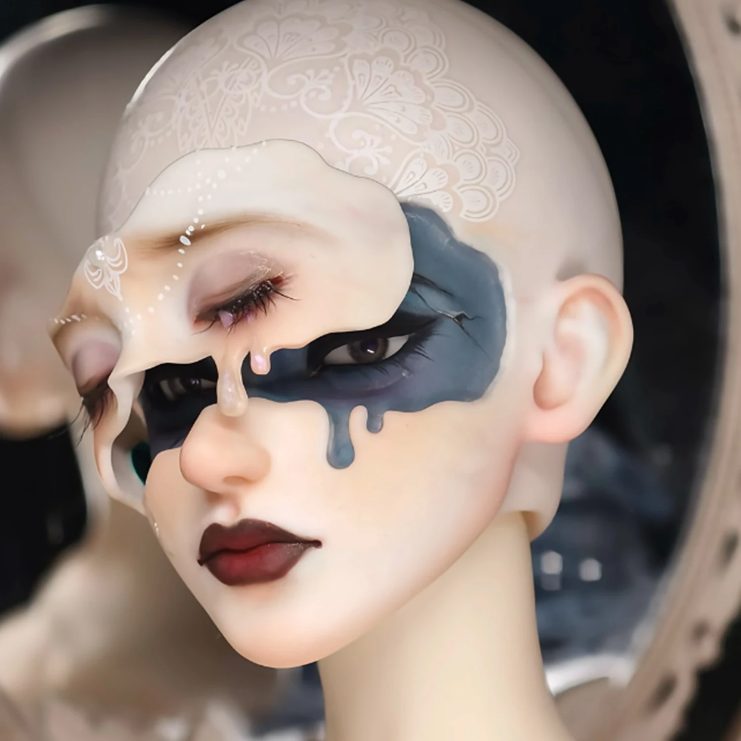 1/3 BJD Doll JinSL Nude Doll Shugafairy Reborn Female Scholar Two-faced Magnetic Mask Classical Art Doll Body