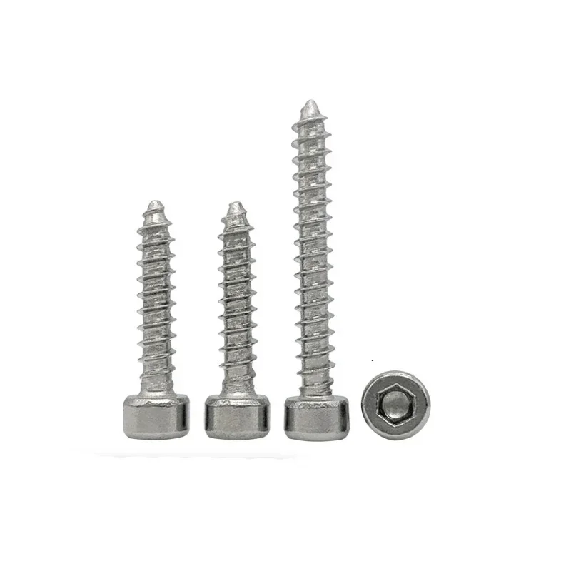 

BGGFgWZs 30pcs M4 Allen cup head screws cylindrical headel screw self-tapping sharp tail bolts stainless steel bolt 10mm-35mm le