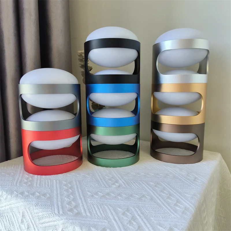 New Arrival Aluminum rechargeable KD27 KD28 table lamp touch dimmable RGB atmosphere night light