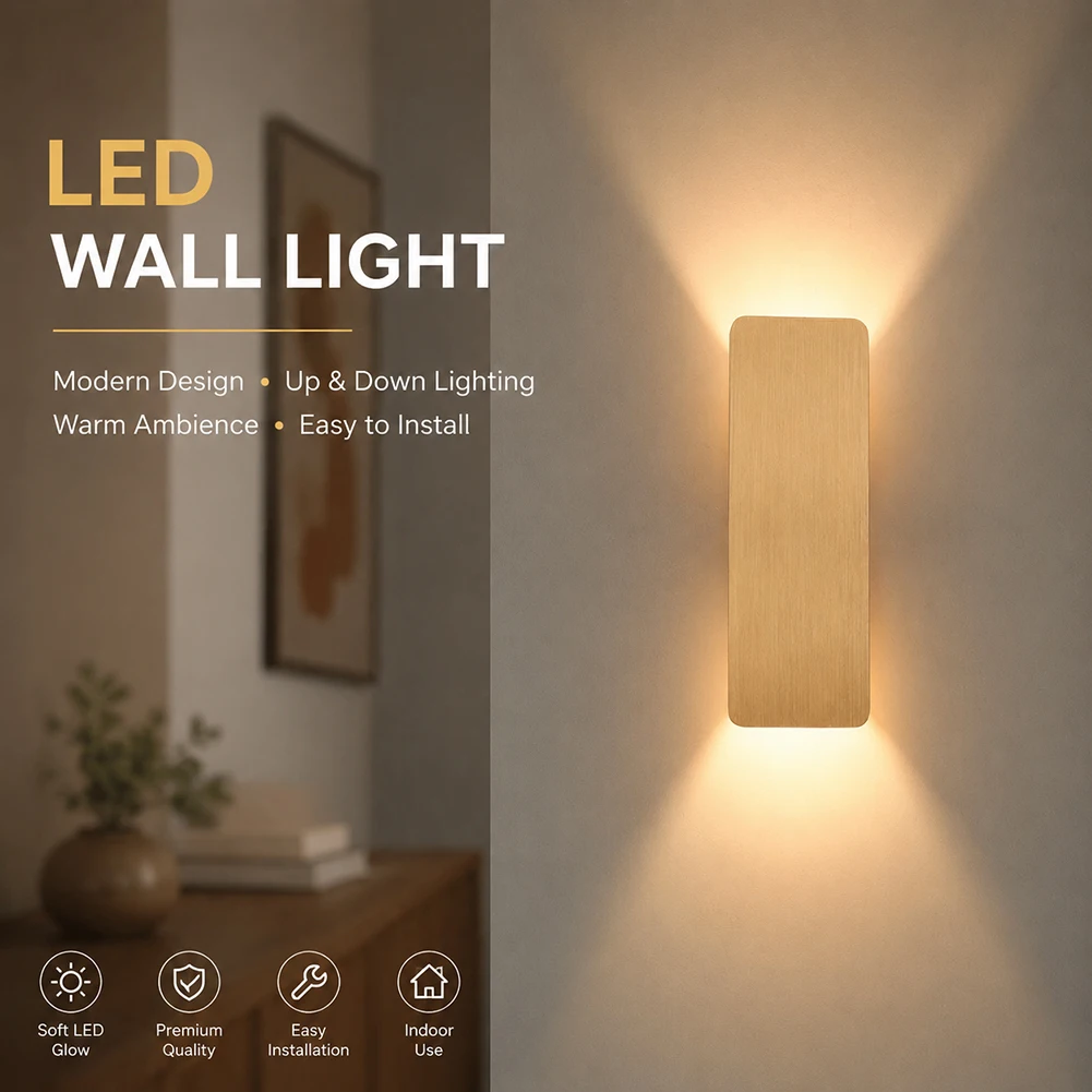 Modern Indoor Up and Down Wall Lamp Minimalist Nordic Wall Lights For Living Room Bedroom Stairs Corridors Study Room