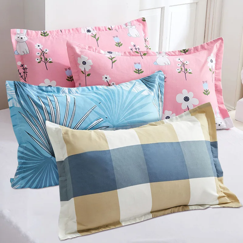 

Printed Pillow Cover Rectangle Polyester Soft Pillowcase Home Sofa Bed Cushion Cover Washable Throw Pillow Case Home Decor