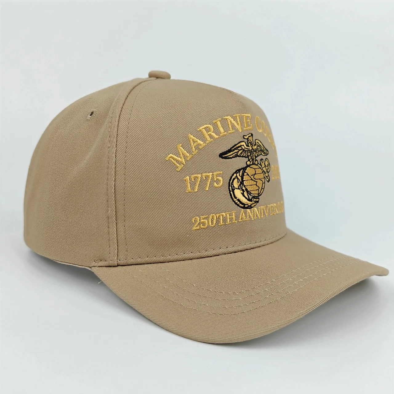 Offizielle Baseballkappe zum 250. Jubiläum des U.S. Marine Corps - Gestrickt mit 1775 - 2025 Logomuster, Verziert mit dem Amerikanischen F – Detail 17