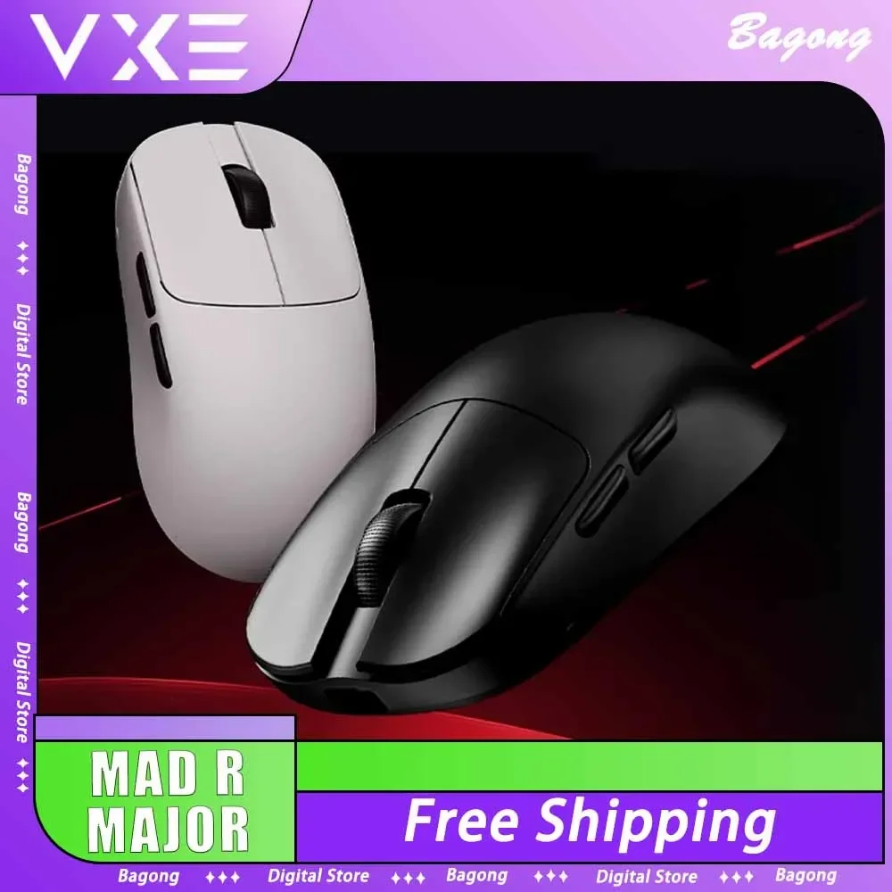 

VXE MAD R MAJOR Wireless Mouse 8K Dual Mode PAW3950 Sensor Gaming Mouse 36gram Lightweight Low Latency Mice PC Gamer Accessories