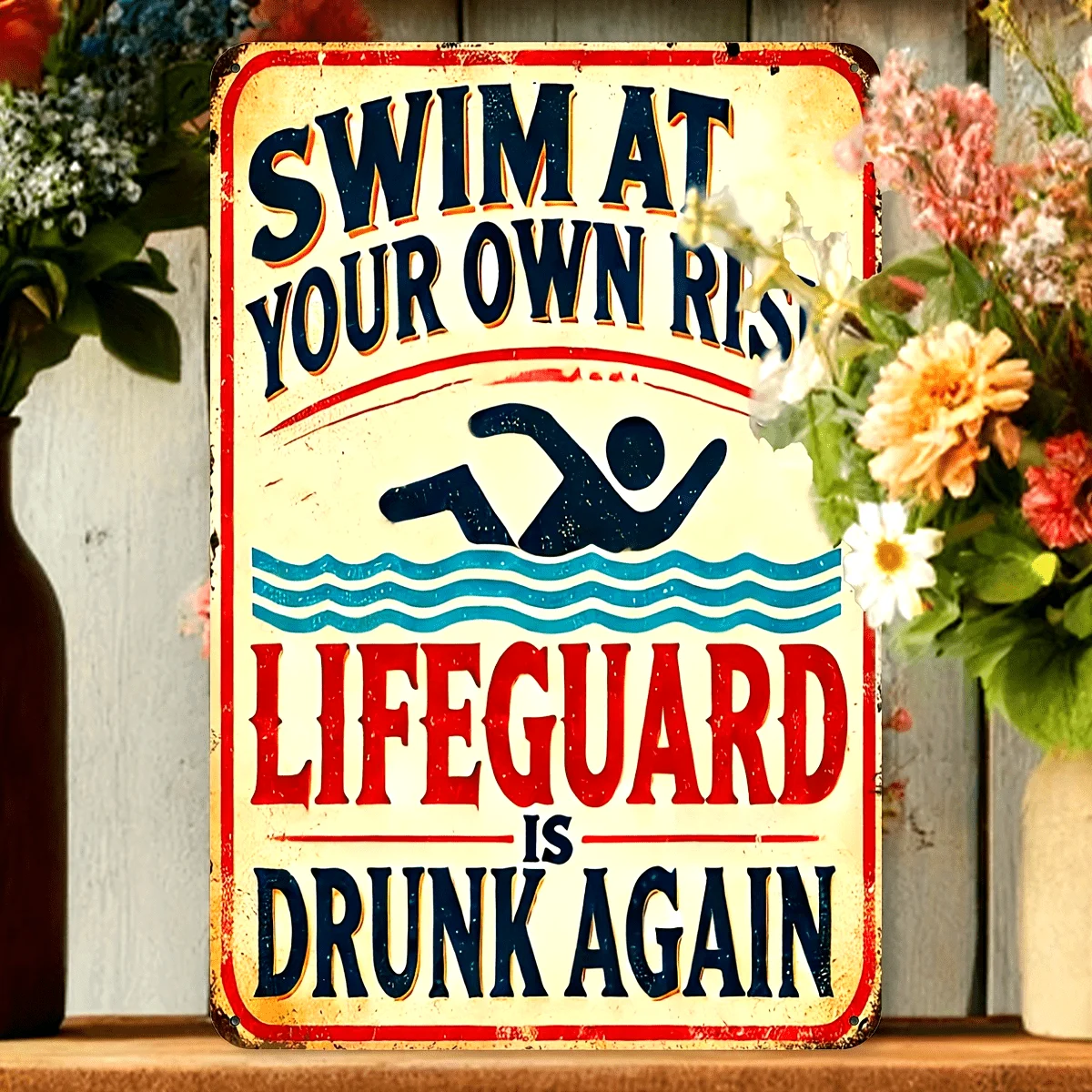 A Vintage Metal Tin Sign - 