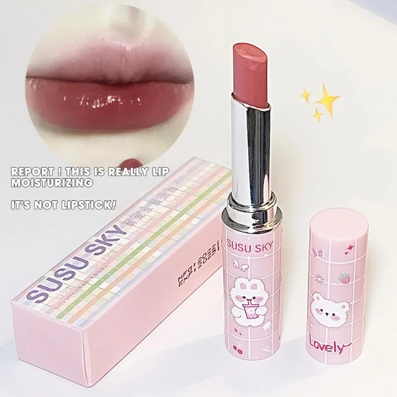 Jelly dyed Lip Balm Makeup idratante Cherry Peach tazza antiaderente Anti-cracking rossetto rosso riparazione labbra cosmetici per la cura