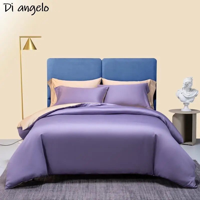 

1PC 100S Egyptian Cotton Solid Color Bedding Duvet Cover Double-sided AB Version Comfortable Comforter Cover Home Textiles #/