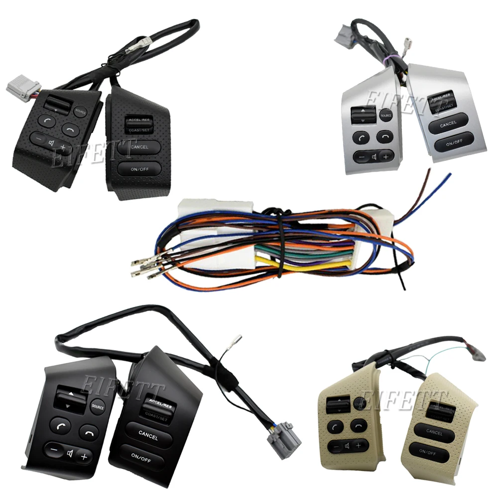 For Nissan SYLPHY & For LIVINA & For TIIDA Steering Wheel Control Buttons A Pair With Connecting Wire Button With Backlight